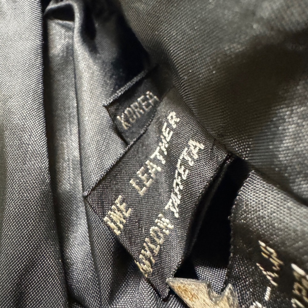 VTG Marsee Leather Jacket Men's Sz 38 Small Full Zip Motorcycle Grunge Black - Picture 6 of 16